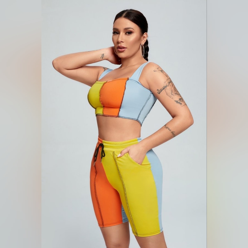 🧡Mila Color blocked Set🩵 - Picture 7 of 13